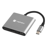 NATEC MULTIPORT ADAPTER FOWLER MINI USB-C 3W1 HUB -> USB 3.0, HDMI NMP-1607 - 1470210 - zdjęcie 1